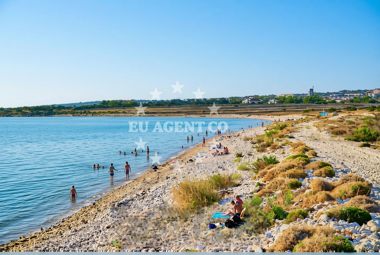 Overview of Kolanjsko Blato sjever, Kolan (Pag) Beach in Kolanjsko Blato sjever