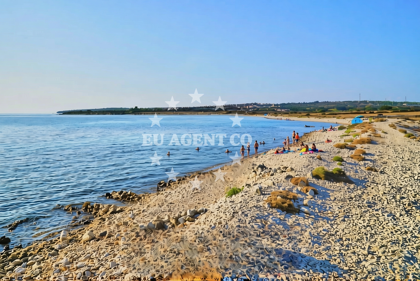 Shoreline and swimming area at Kolanjsko Blato sjever, Kolan (Pag) Beach in Kolanjsko Blato sjever