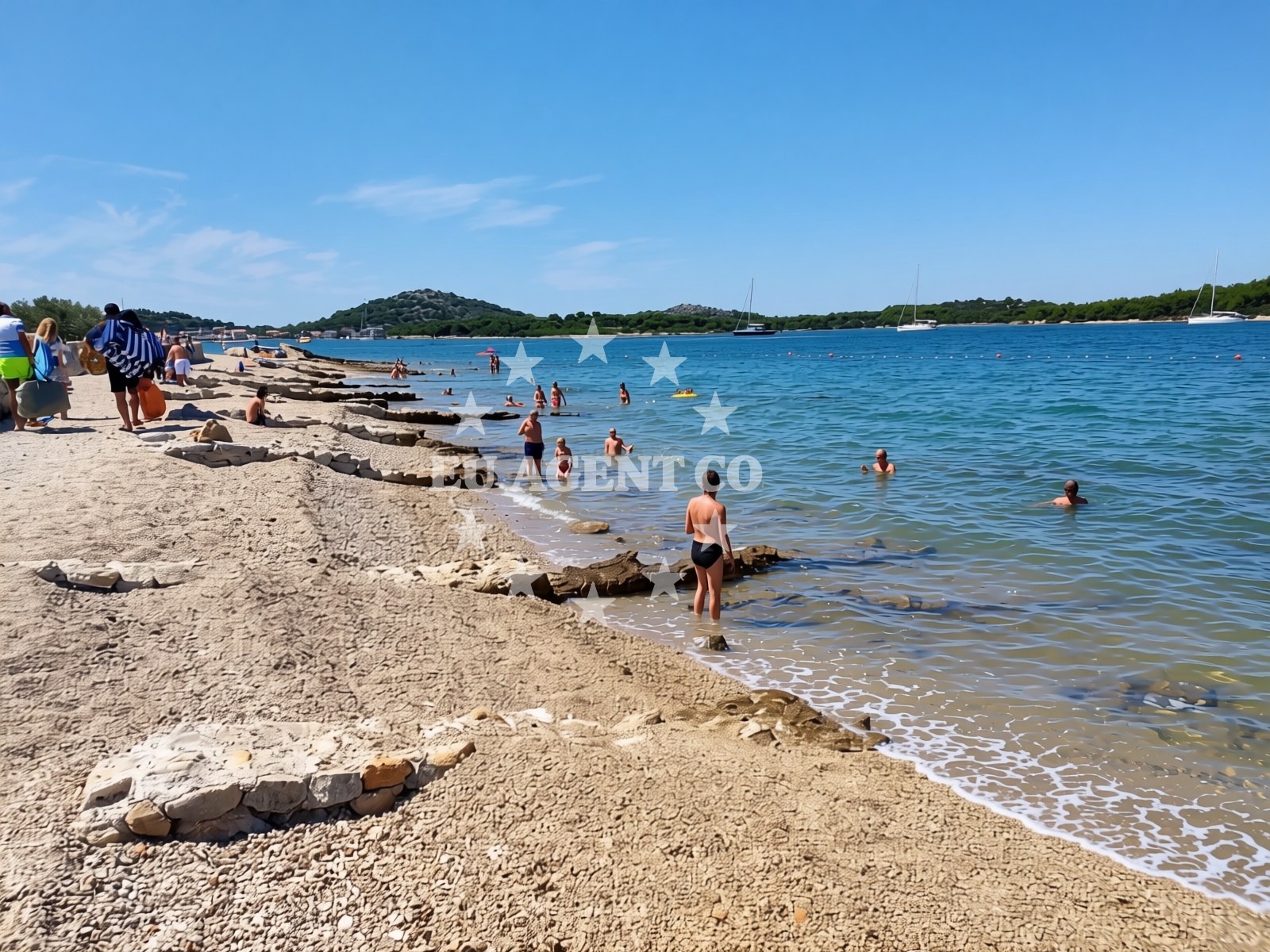Additional view of Kolentum beach in Put Gradine 18, Murter