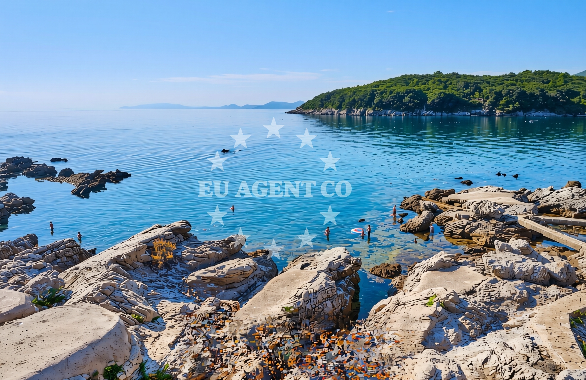 Overview of Kolo (FKK), Nerezine (Lošinj) Beach in Kolo (FKK)