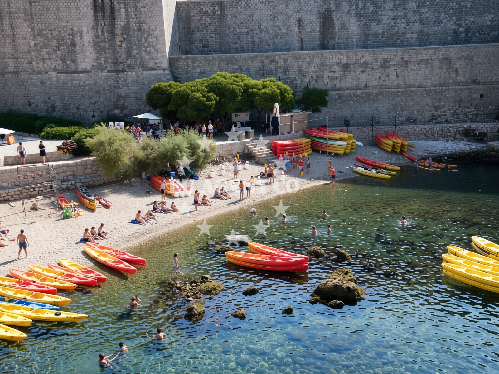 Beach facilities and surroundings at Kolorina beach in Čubranovićeva ulica 5, Dubrovnik
