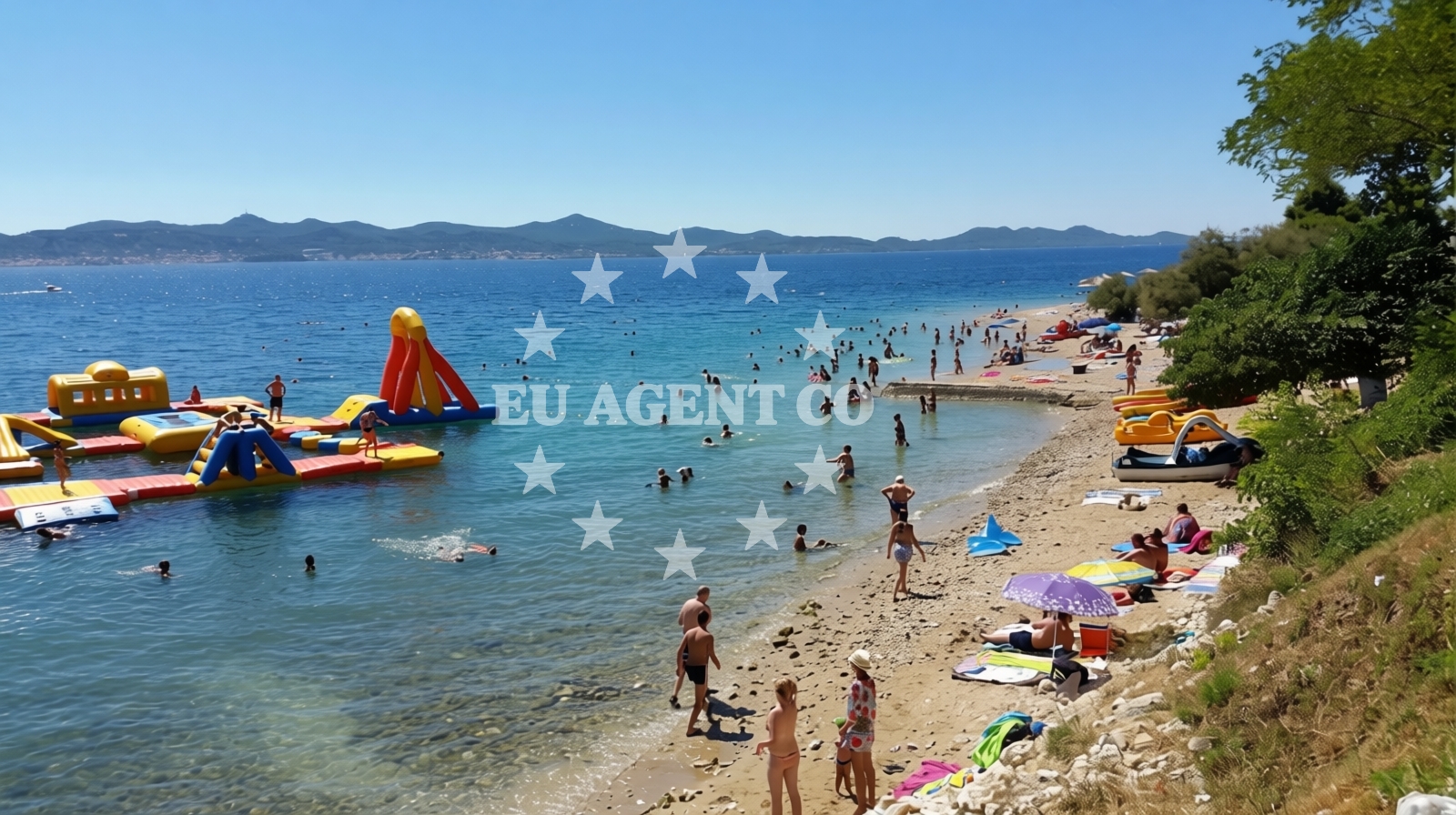 Sea and coastal view of Kolovare beach in Ul. Zrinsko Frankopanska 12a, Zadar