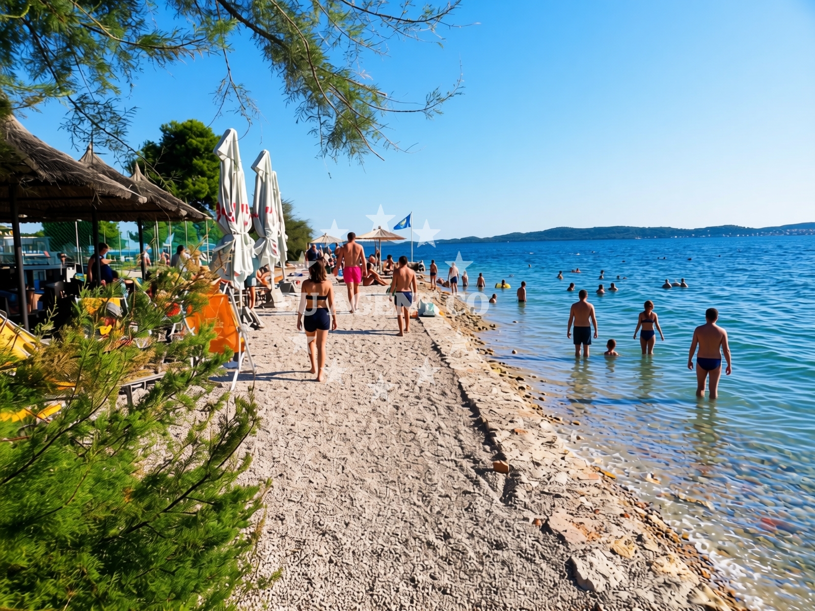 Beach facilities and surroundings at Kolovare beach in Ul. Zrinsko Frankopanska 12a, Zadar