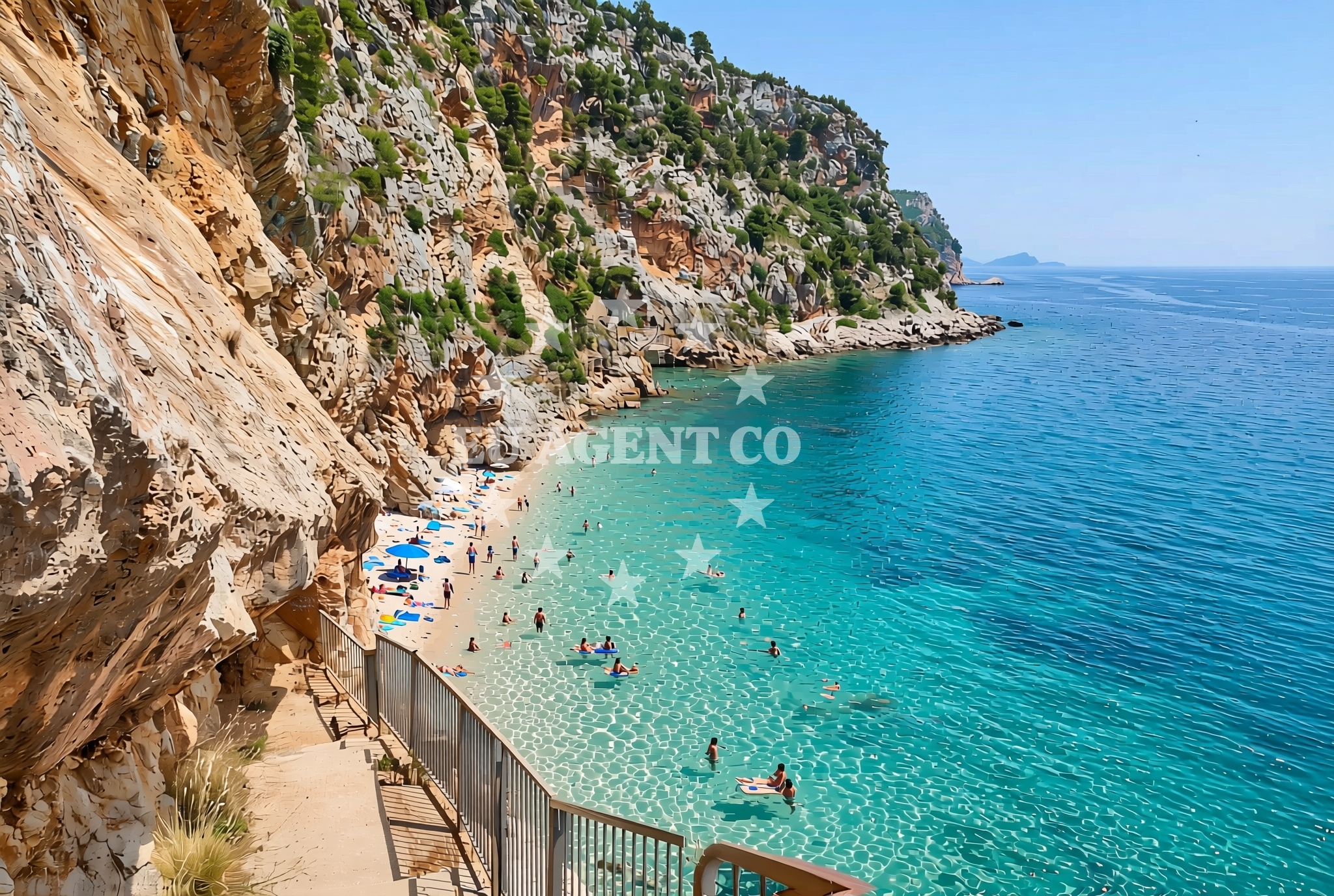 Overview of Komaji: beaches and coves in Komaji
