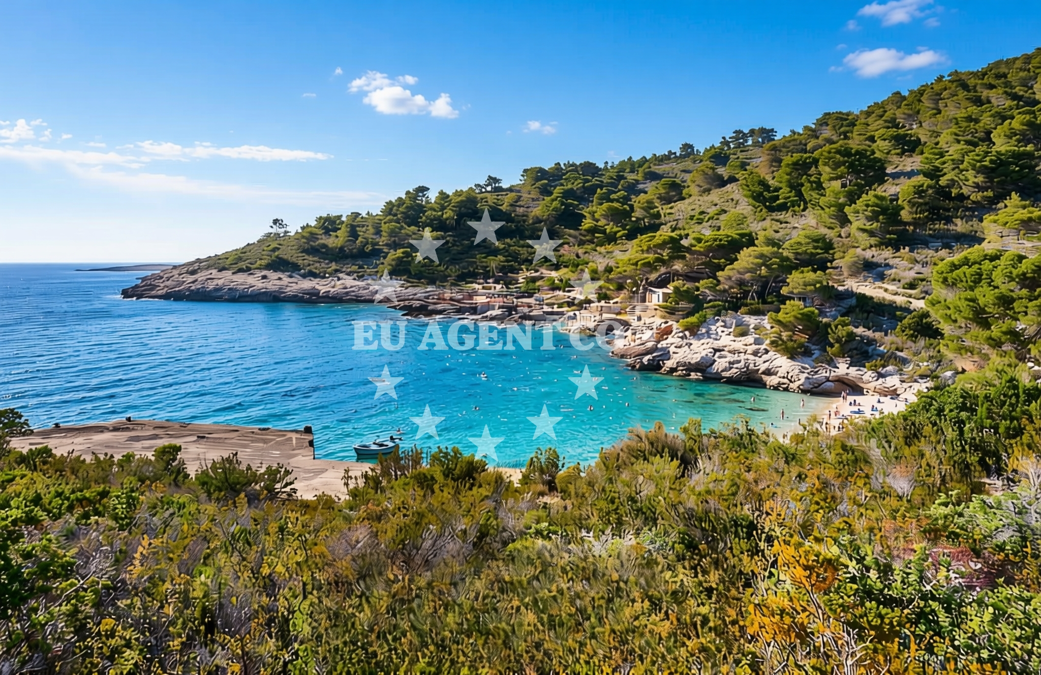 Shoreline and swimming area at Komiža (Vis): beaches and coves (14) in Komiža (Vis)