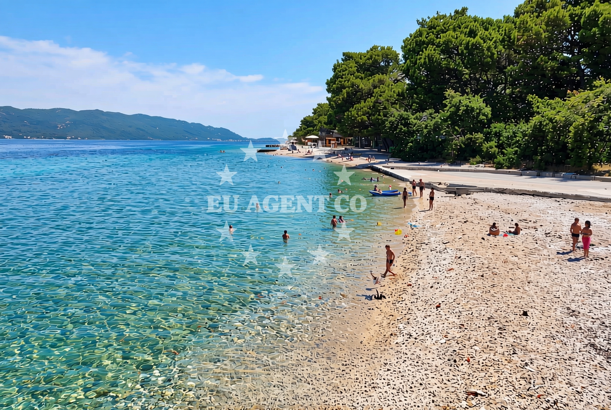 Overview of Komodor sredina, Kučište Beach in Komodor sredina