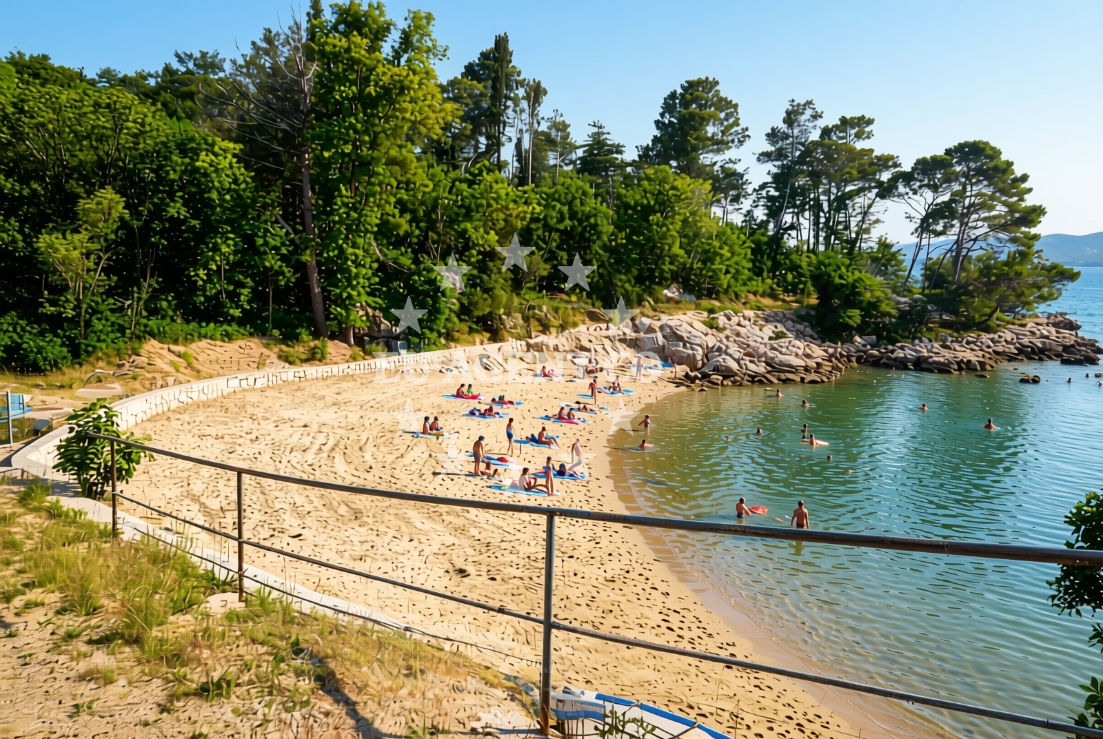 Overview of Komoriška, Klimno (Krk) Beach in Komoriška
