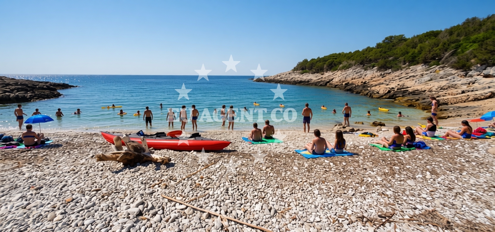 Shoreline and swimming area at Konalic Bay in Brbinj 44, Brbinj