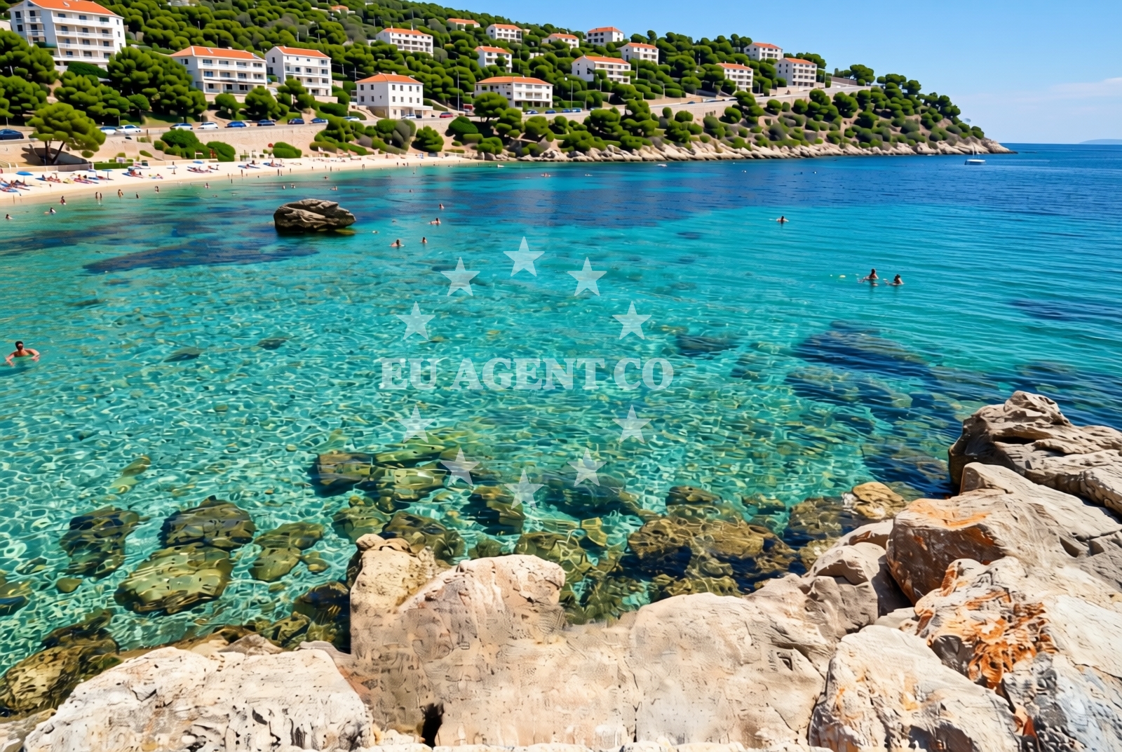 Sea and coastal view of Konjsko (Karlobag): beaches and coves in Konjsko (Karlobag)