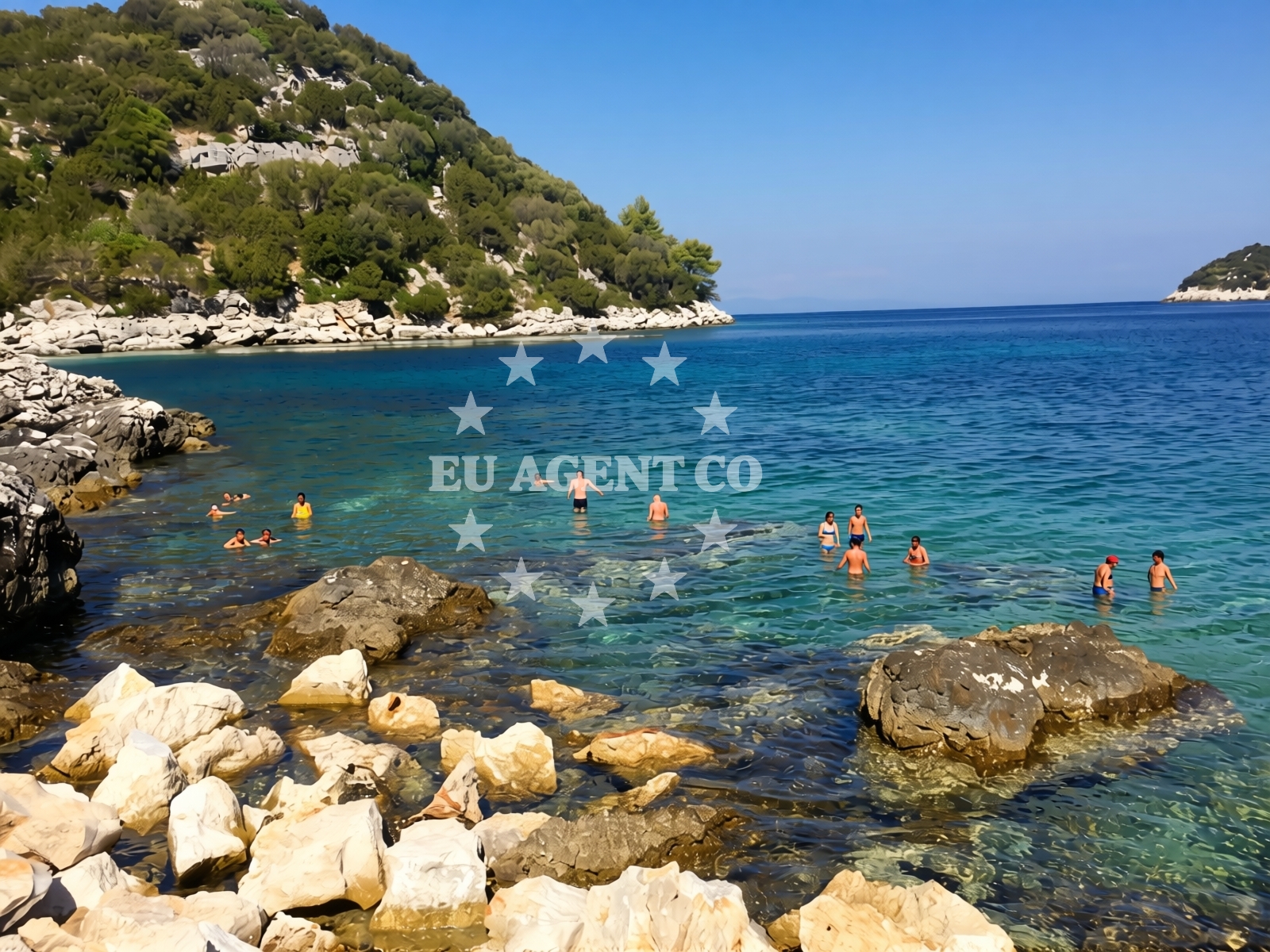 Sea and coastal view of Korita bay in Zaklopatica 17, Lastovo