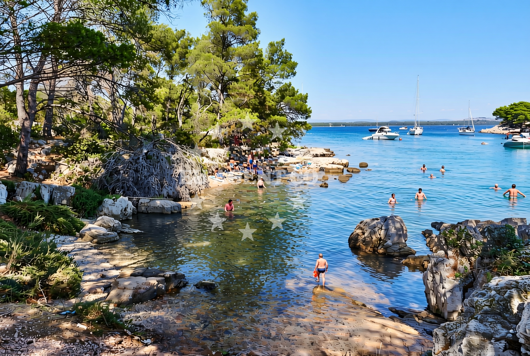 Shoreline and swimming area at Kornati (Kornat): beaches and coves in Kornati (Kornat)