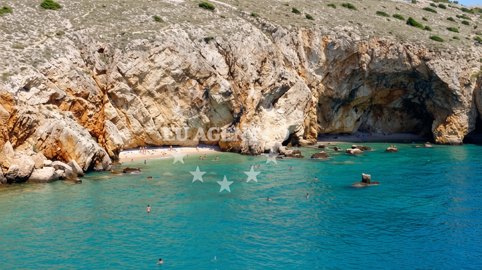 Sea and coastal view of Koromacna beach in Belej 40, Belej