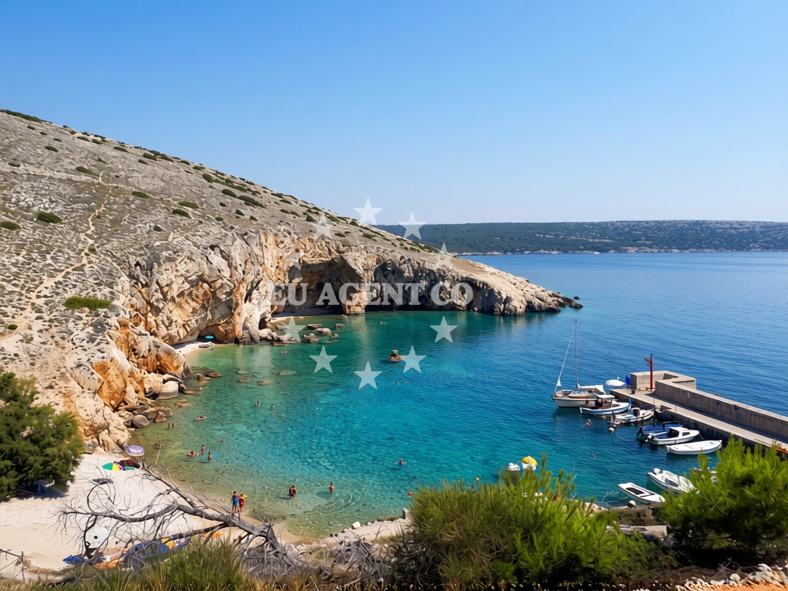 Beach facilities and surroundings at Koromacna beach in Belej 40, Belej