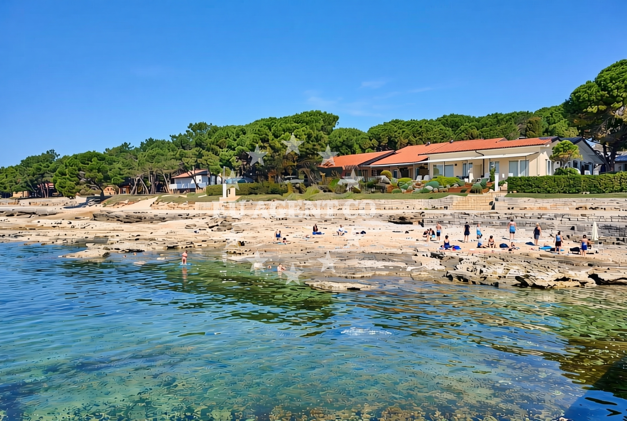 Additional view of Kostanjija (Kastanija) jug, Novigrad (Istarska županija) Beach in Kostanjija (Kastanija) jug