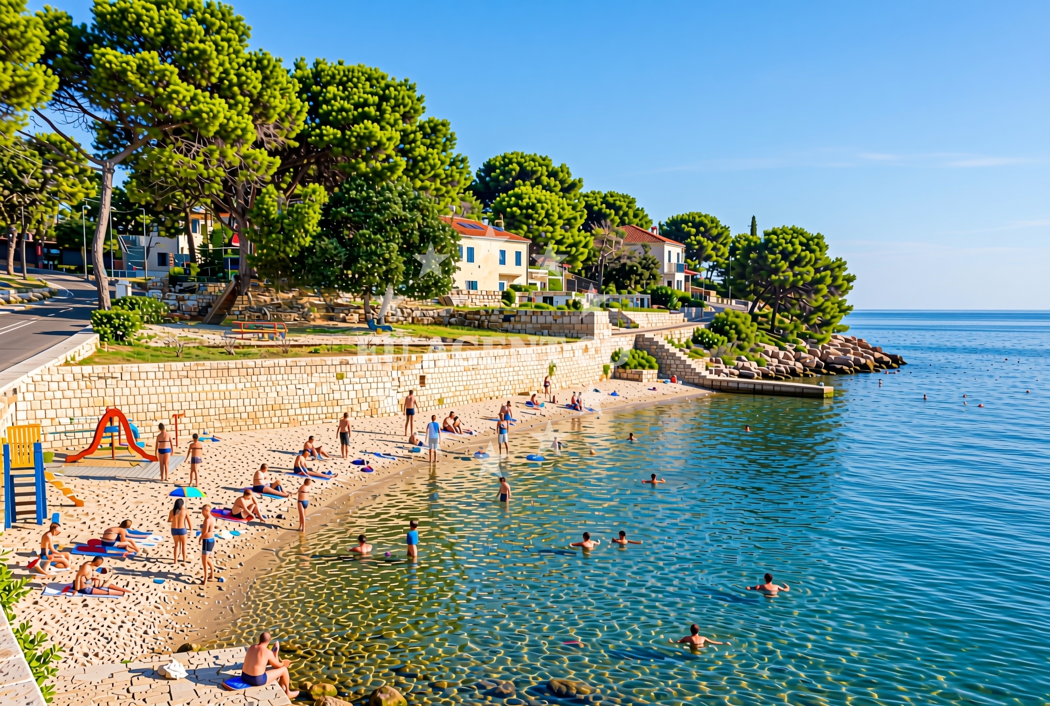 Additional view of Kostanjija (Kastanija) jug, Novigrad (Istarska županija) Beach in Kostanjija (Kastanija) jug