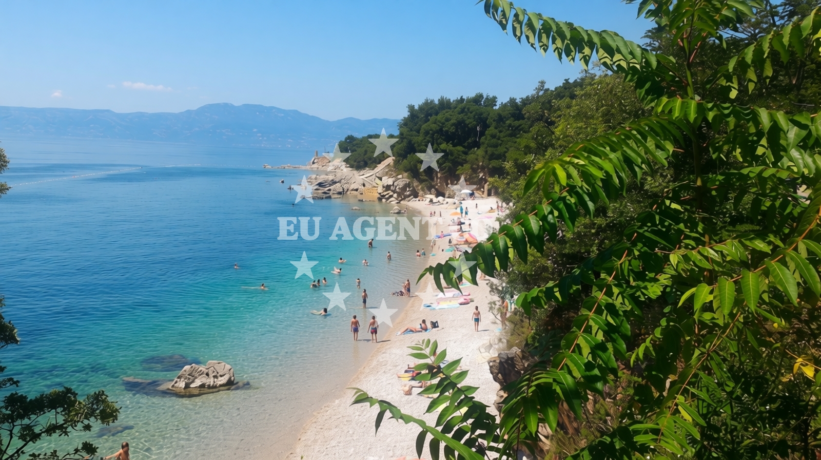 Additional view of Kostrena beach in Ulica Šojska, Kostrena