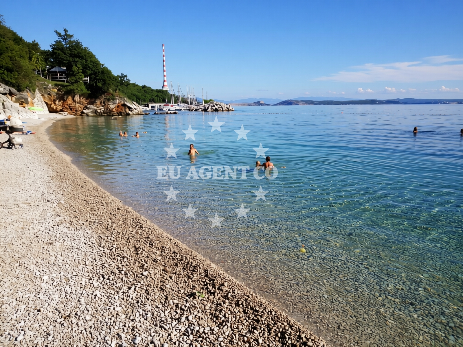 Additional view of Kostrena beach in Ulica Šojska, Kostrena