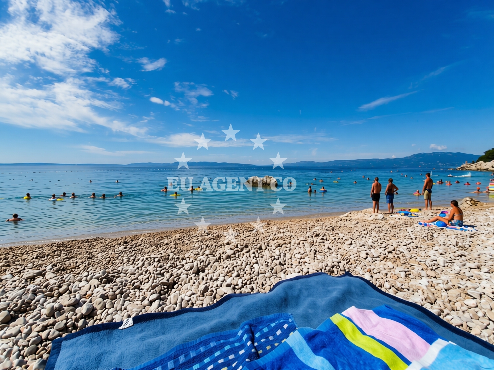 Additional view of Kostrena beach in Ulica Šojska, Kostrena
