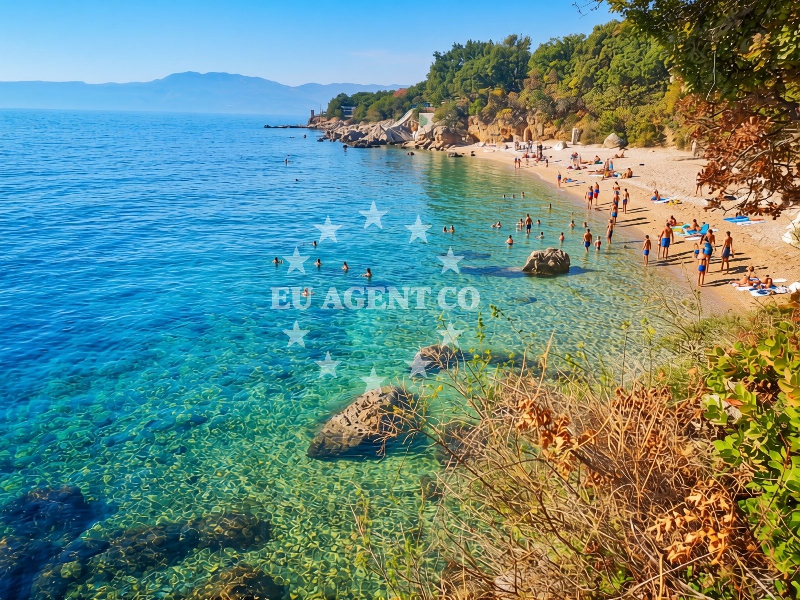 Additional view of Kostrena beach in Ulica Šojska, Kostrena