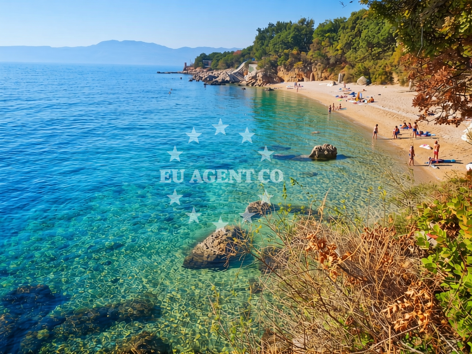 Additional view of Kostrena beach in Ulica Šojska, Kostrena