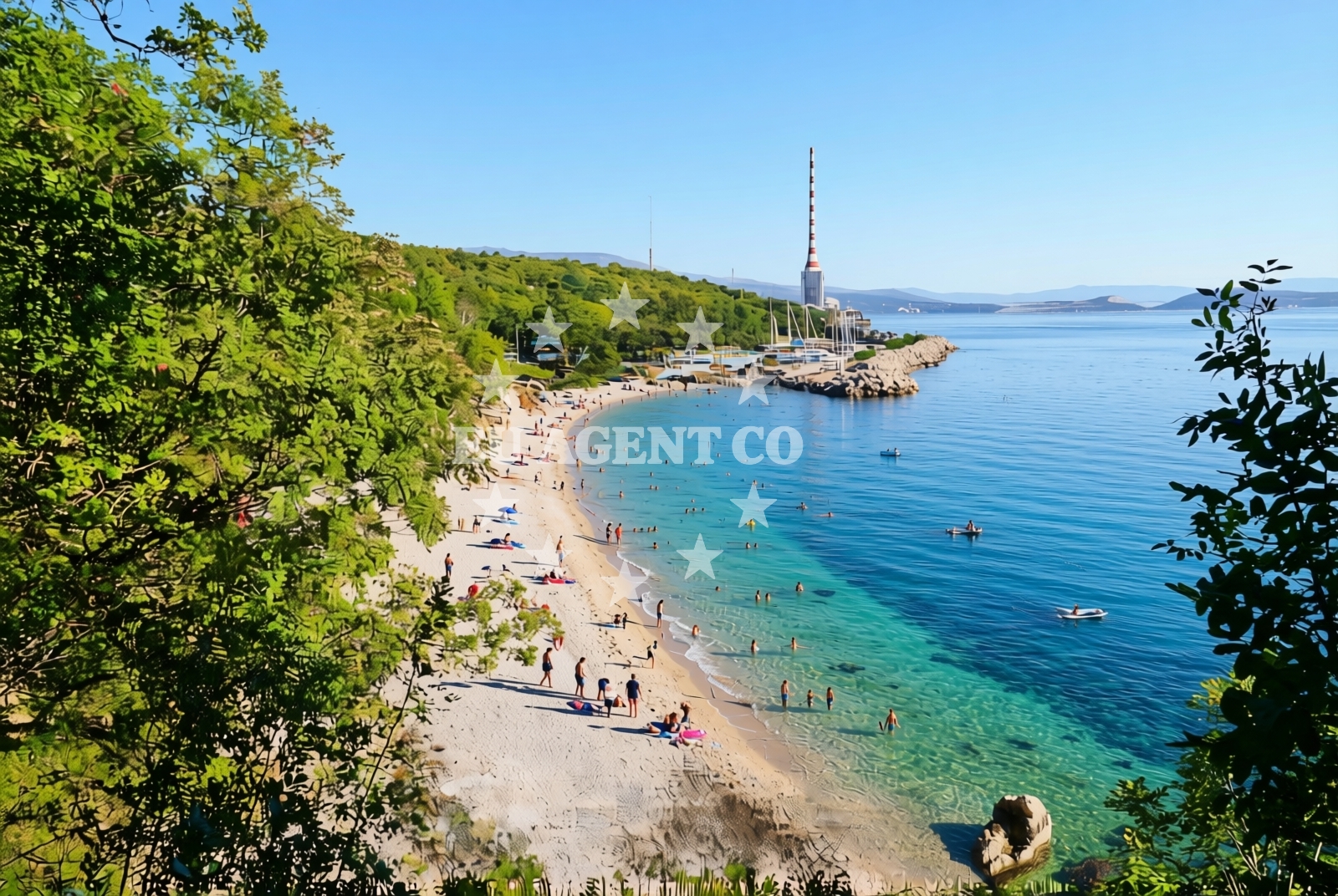 Additional view of Kostrena beach in Ulica Šojska, Kostrena
