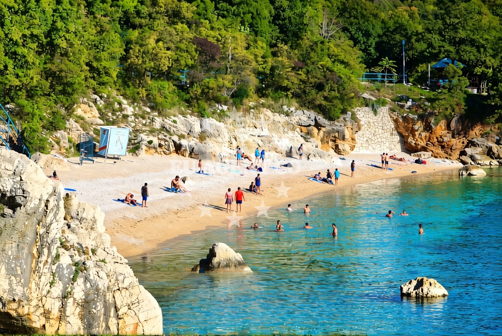 Additional view of Kostrena beach in Ulica Šojska, Kostrena