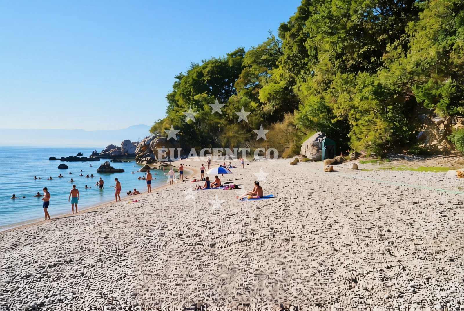 Additional view of Kostrena beach in Ulica Šojska, Kostrena