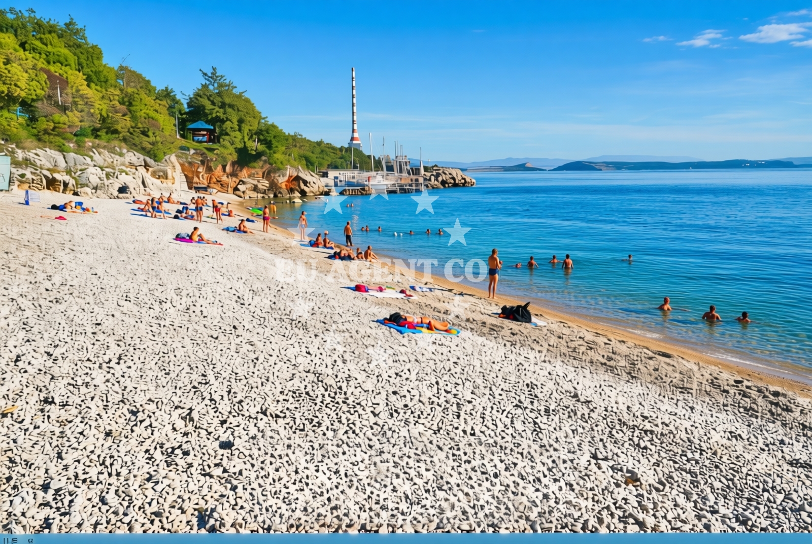 Additional view of Kostrena beach in Ulica Šojska, Kostrena