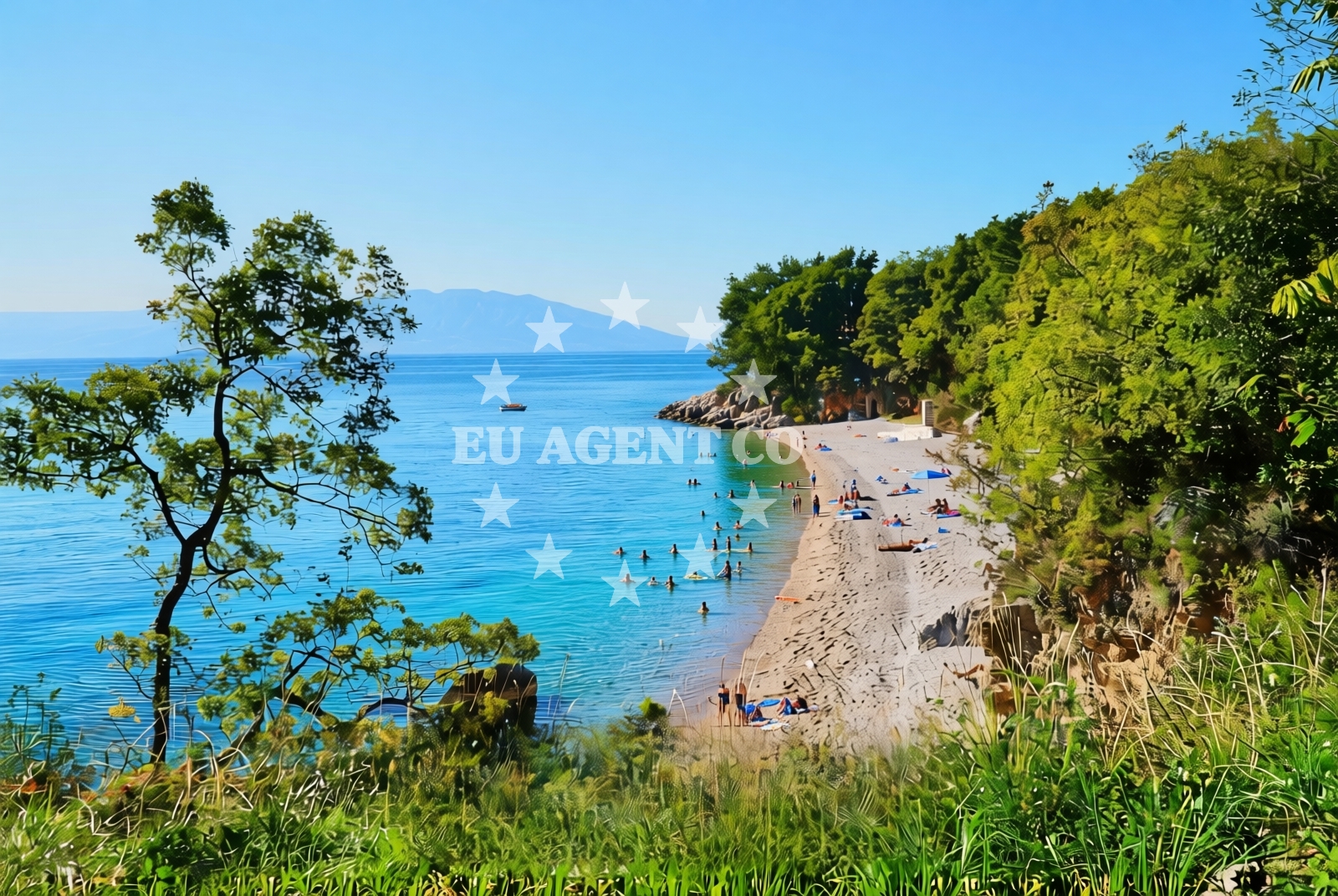 Additional view of Kostrena beach in Ulica Šojska, Kostrena