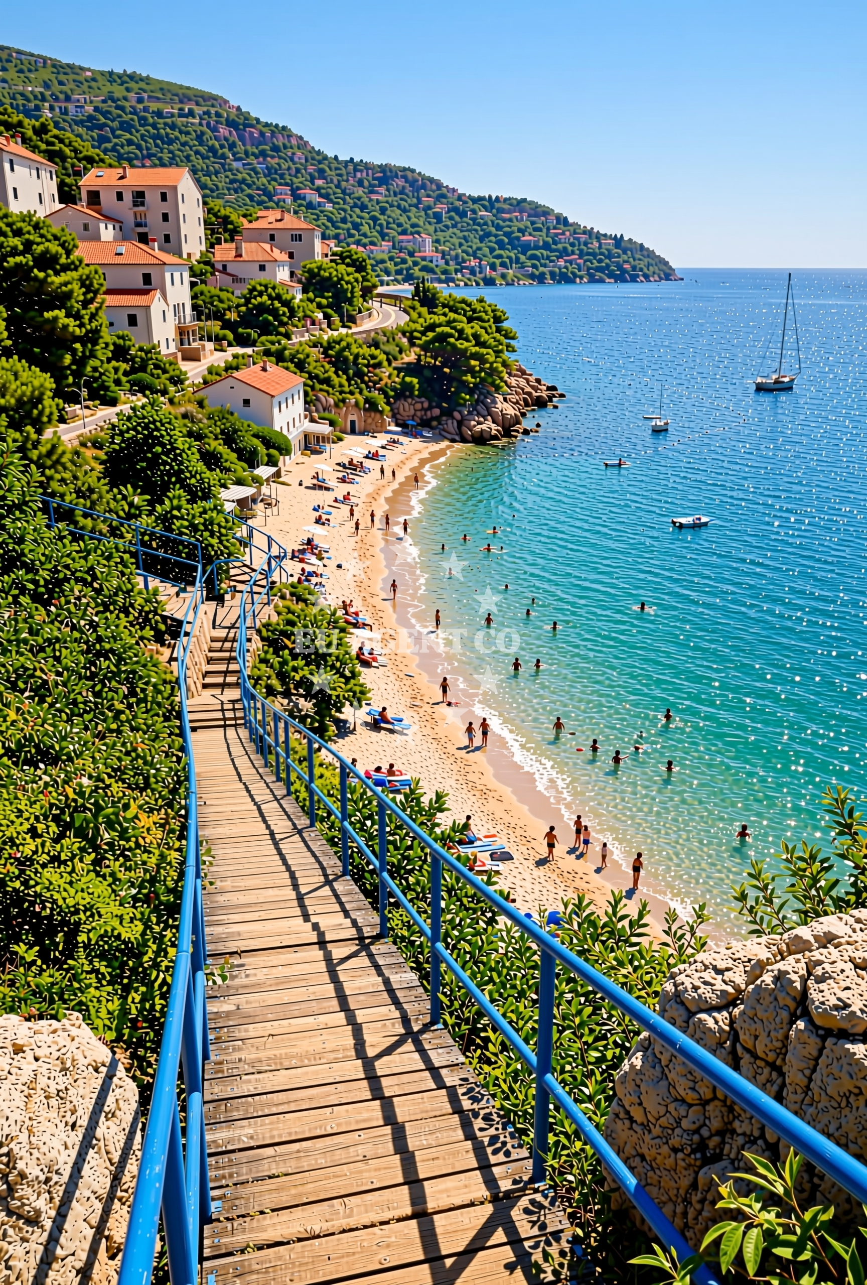 Additional view of Kostrena beach in Ulica Šojska, Kostrena