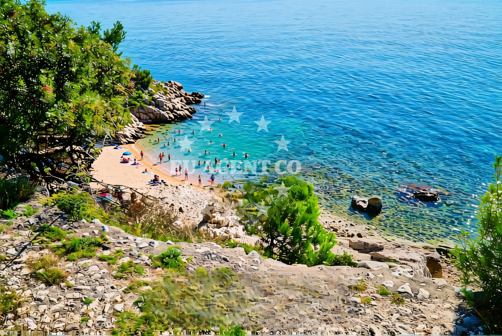 Sea and coastal view of Kostrena: beaches and coves (11) in Kostrena