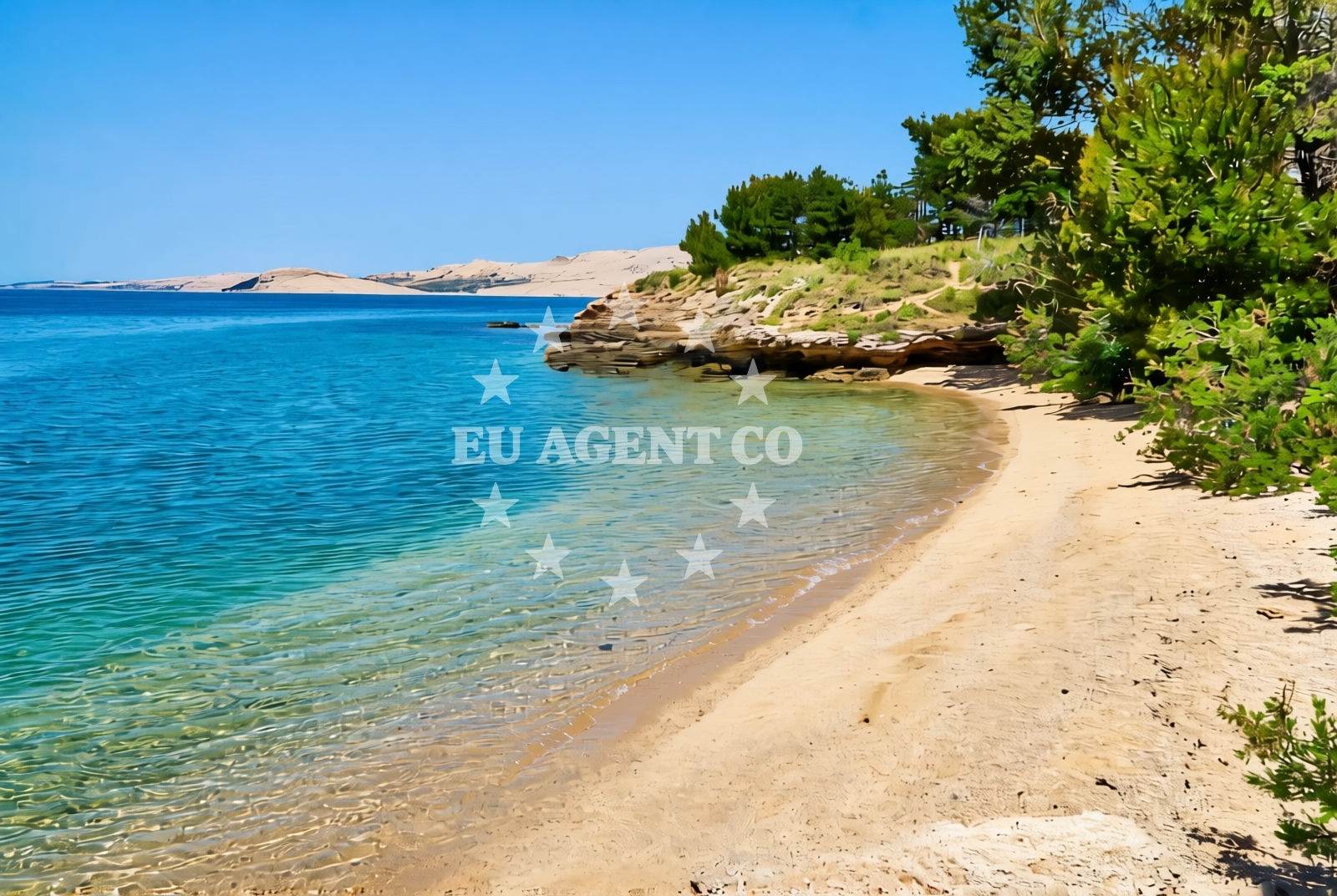 Overview of Kotice sjever, Pag (Pag) Beach in Kotice sjever