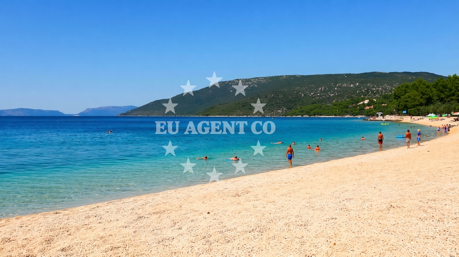 Beach facilities and surroundings at Kovacine beach in Ulica Mate Solisa 15, Cres