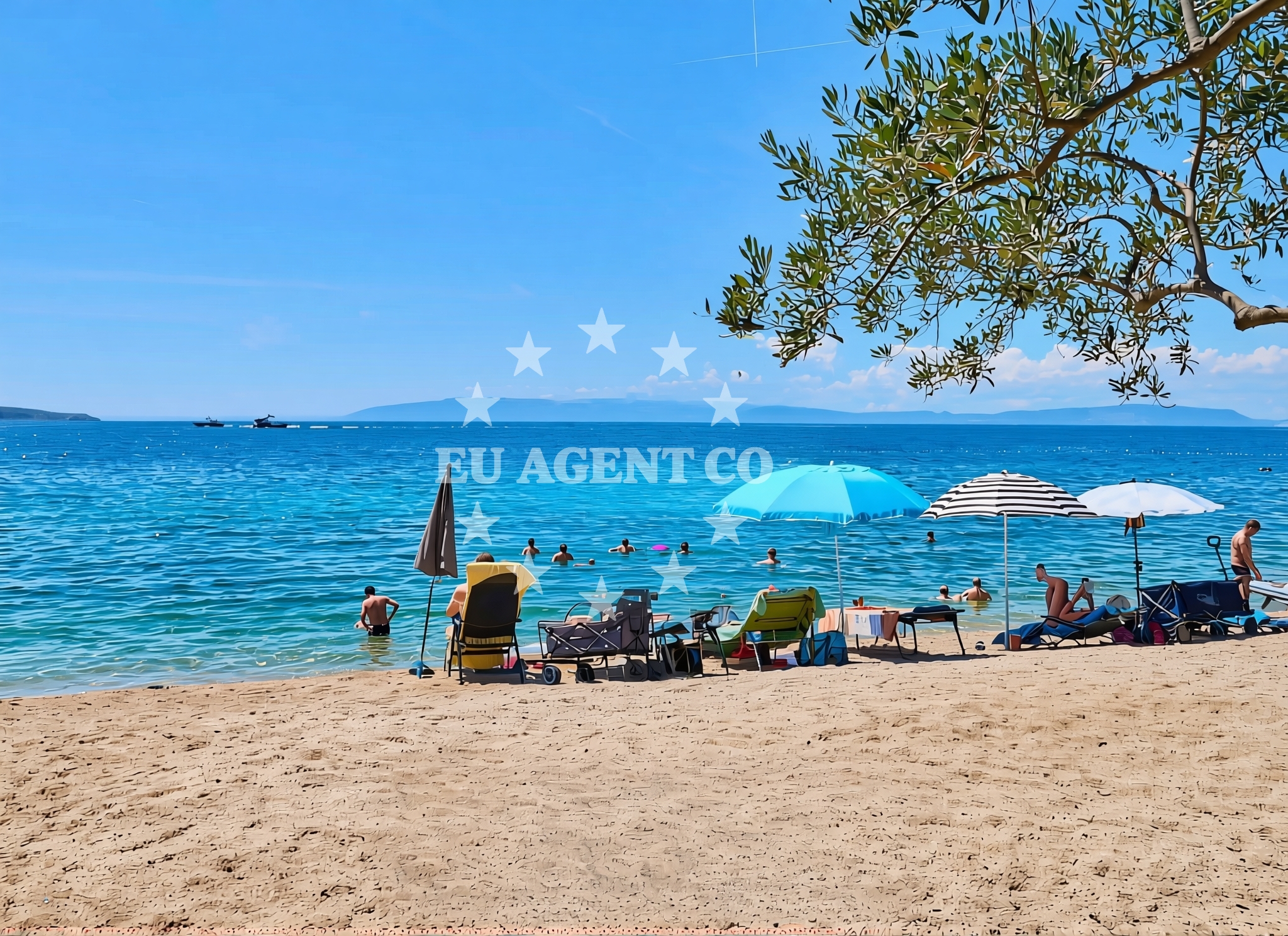 Overview of Kovačine (dog beach), Cres (Cres) Beach in Kovačine (plaža za pse)
