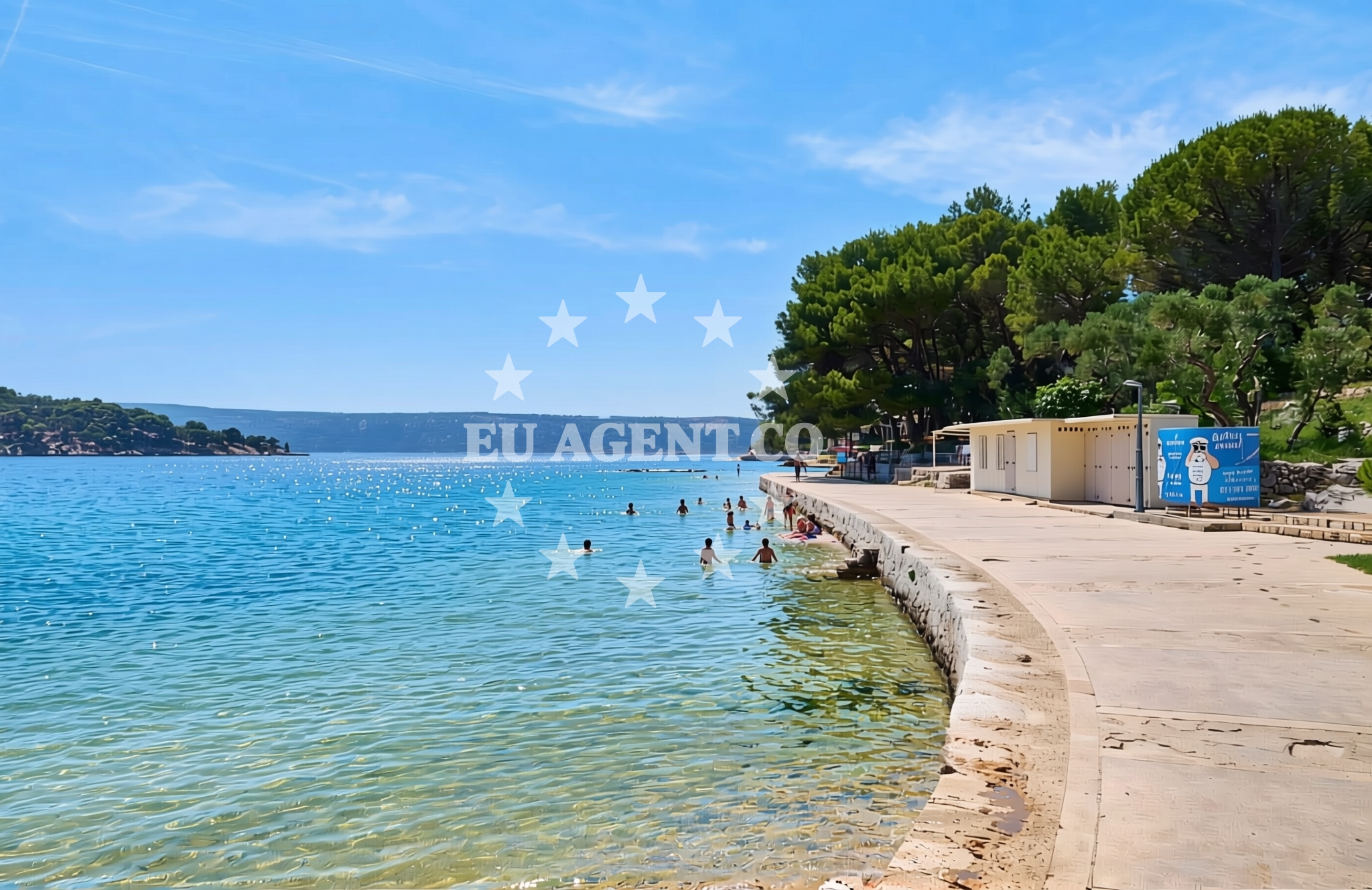 Additional view of Kovačine jug, Cres (Cres) Beach in Kovačine jug