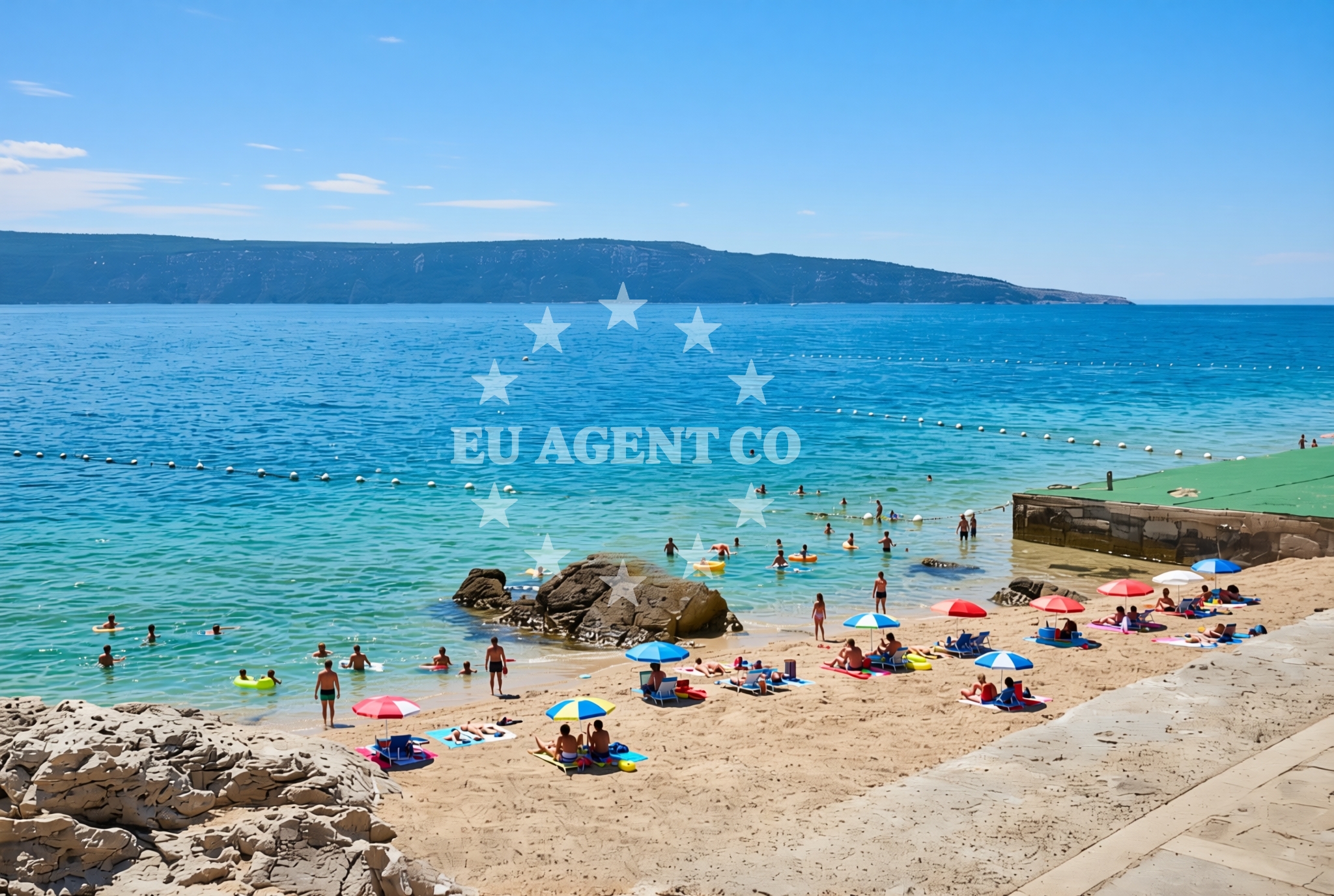 Additional view of Kovačine jug, Cres (Cres) Beach in Kovačine jug