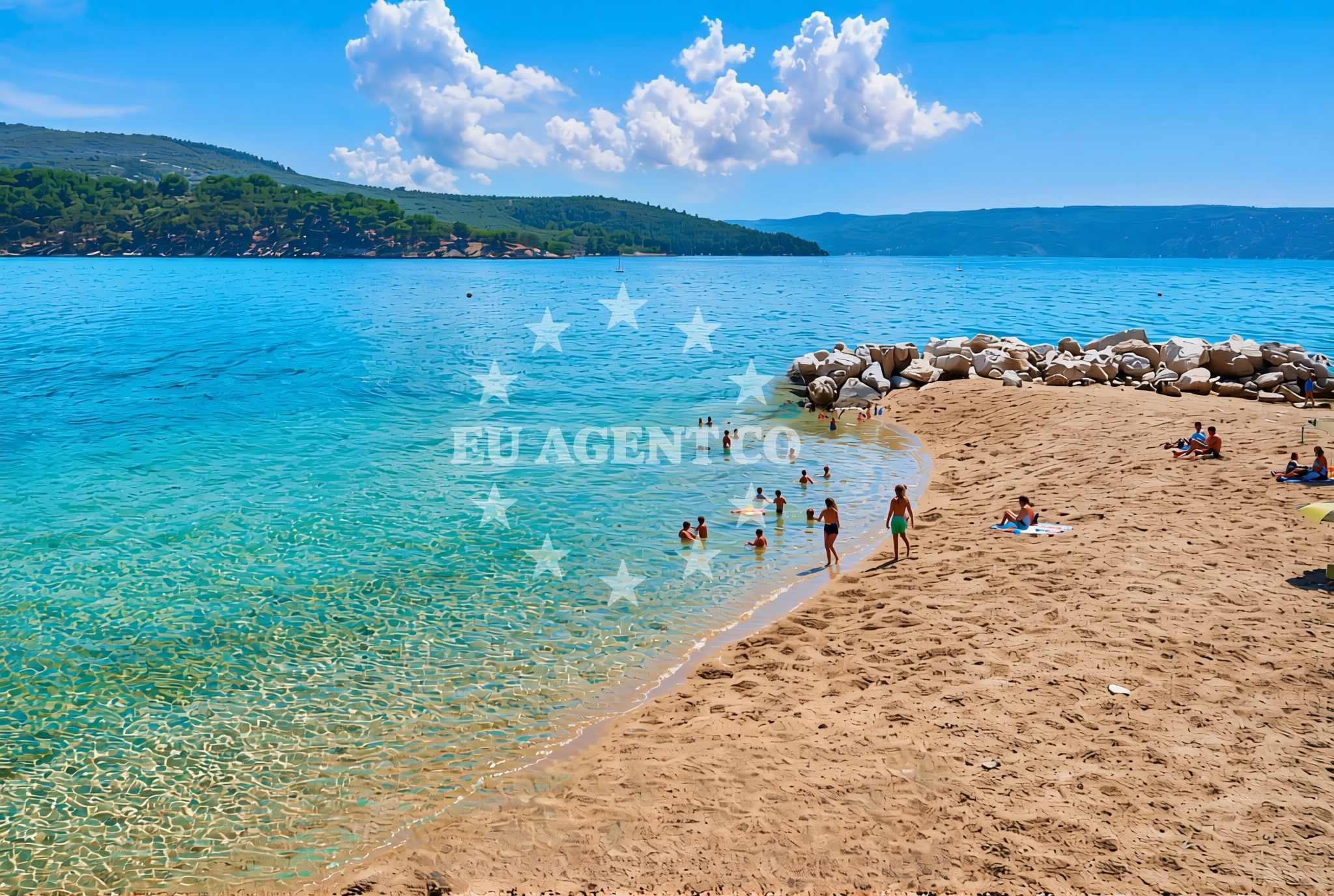 Additional view of Kovačine jug (dog beach), Cres (Cres) Beach in Kovačine jug (plaža za pse)