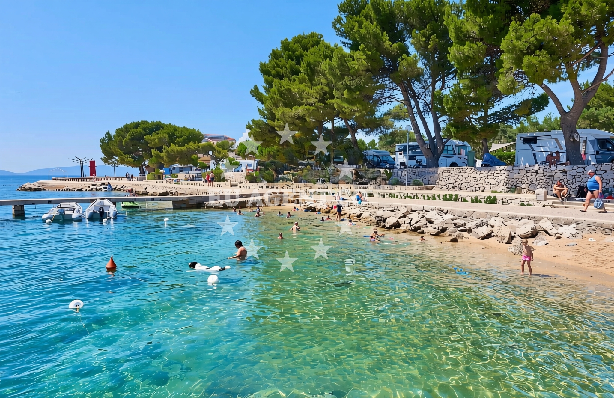 Additional view of Kovačine jug (dog beach), Cres (Cres) Beach in Kovačine jug (plaža za pse)
