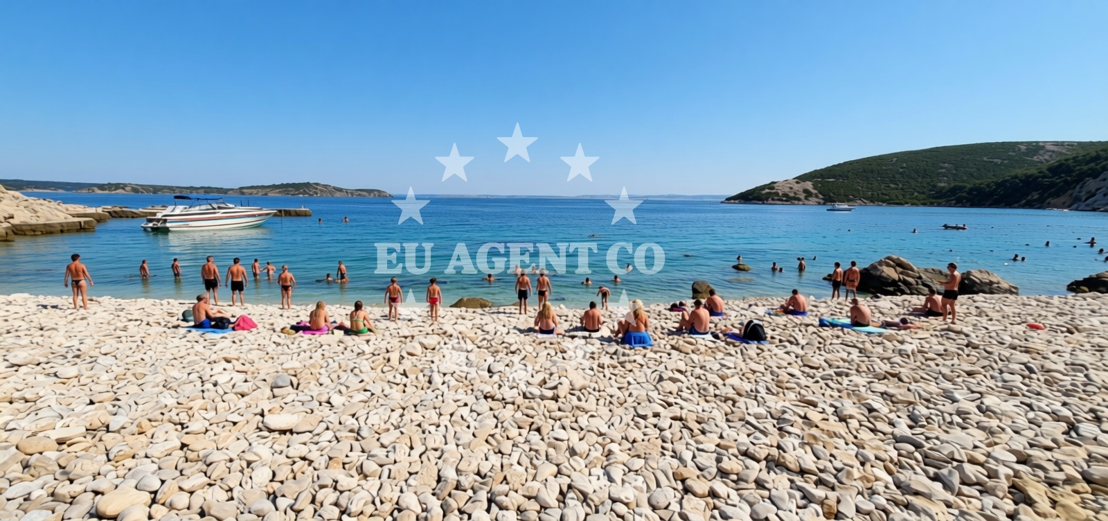 Sea and coastal view of Kozica beach in 379 Supetarska Draga, Supetarska Draga