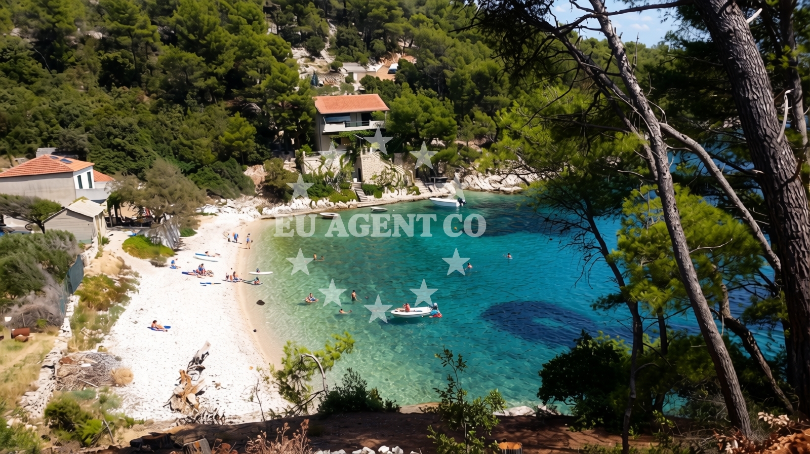 Sea and coastal view of Kozja beach