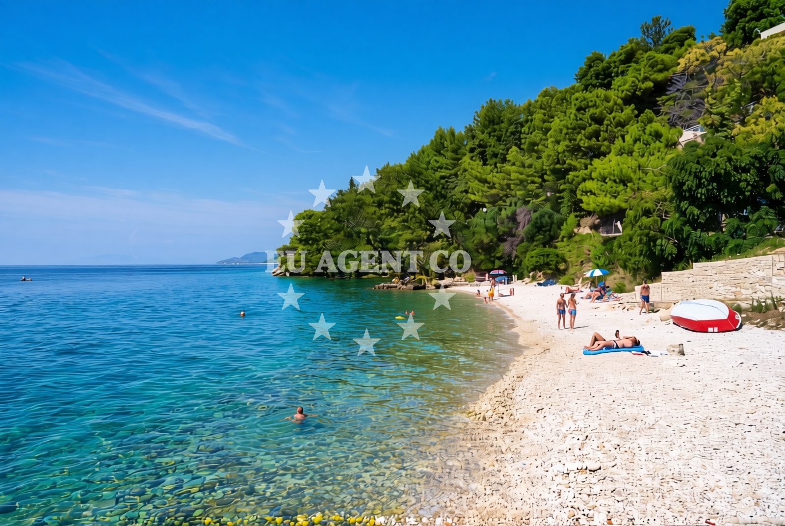 Shoreline and swimming area at Kraj zapad, Zaostrog Beach in Kraj zapad