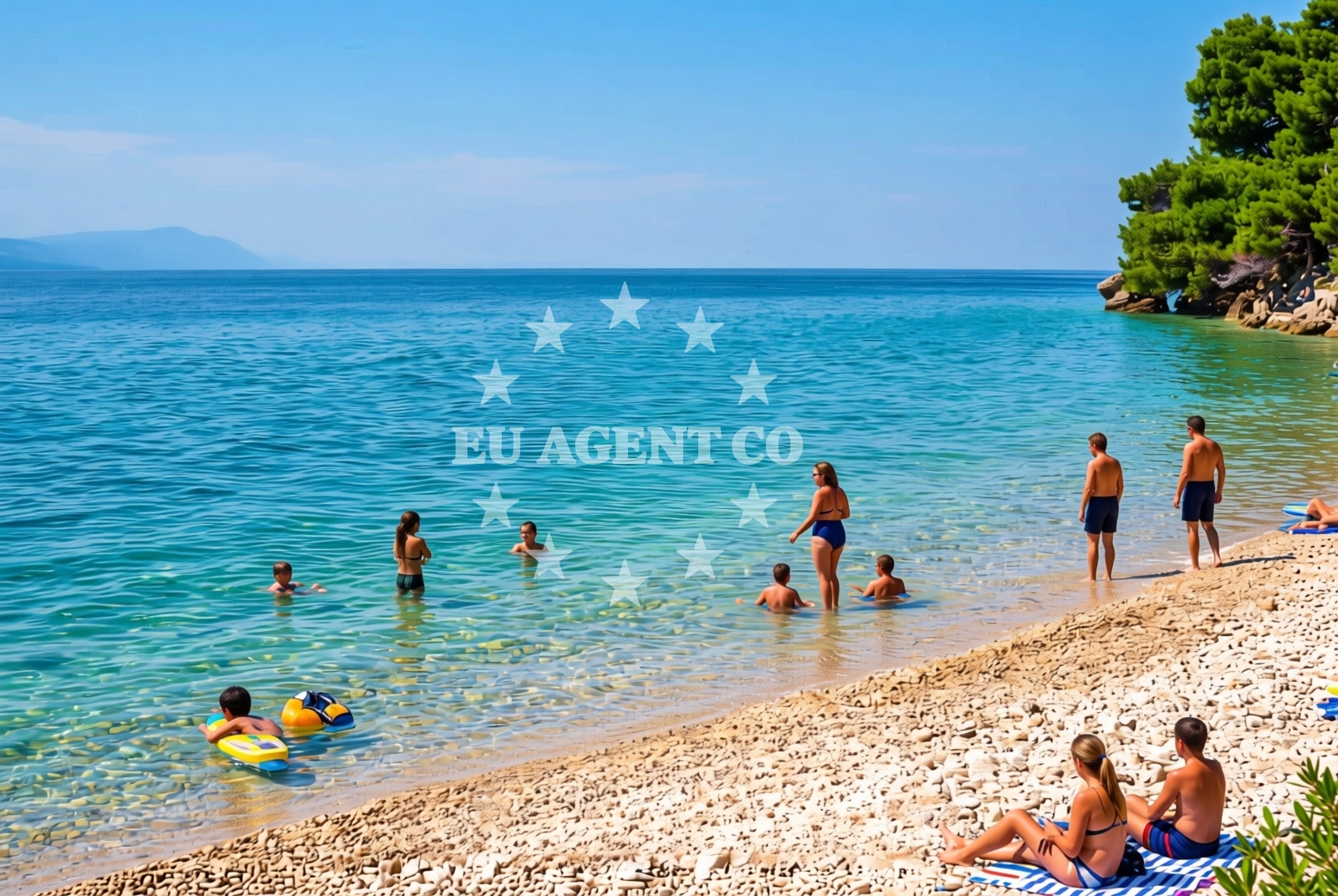 Beach facilities and surroundings at Kraj zapad, Zaostrog Beach in Kraj zapad