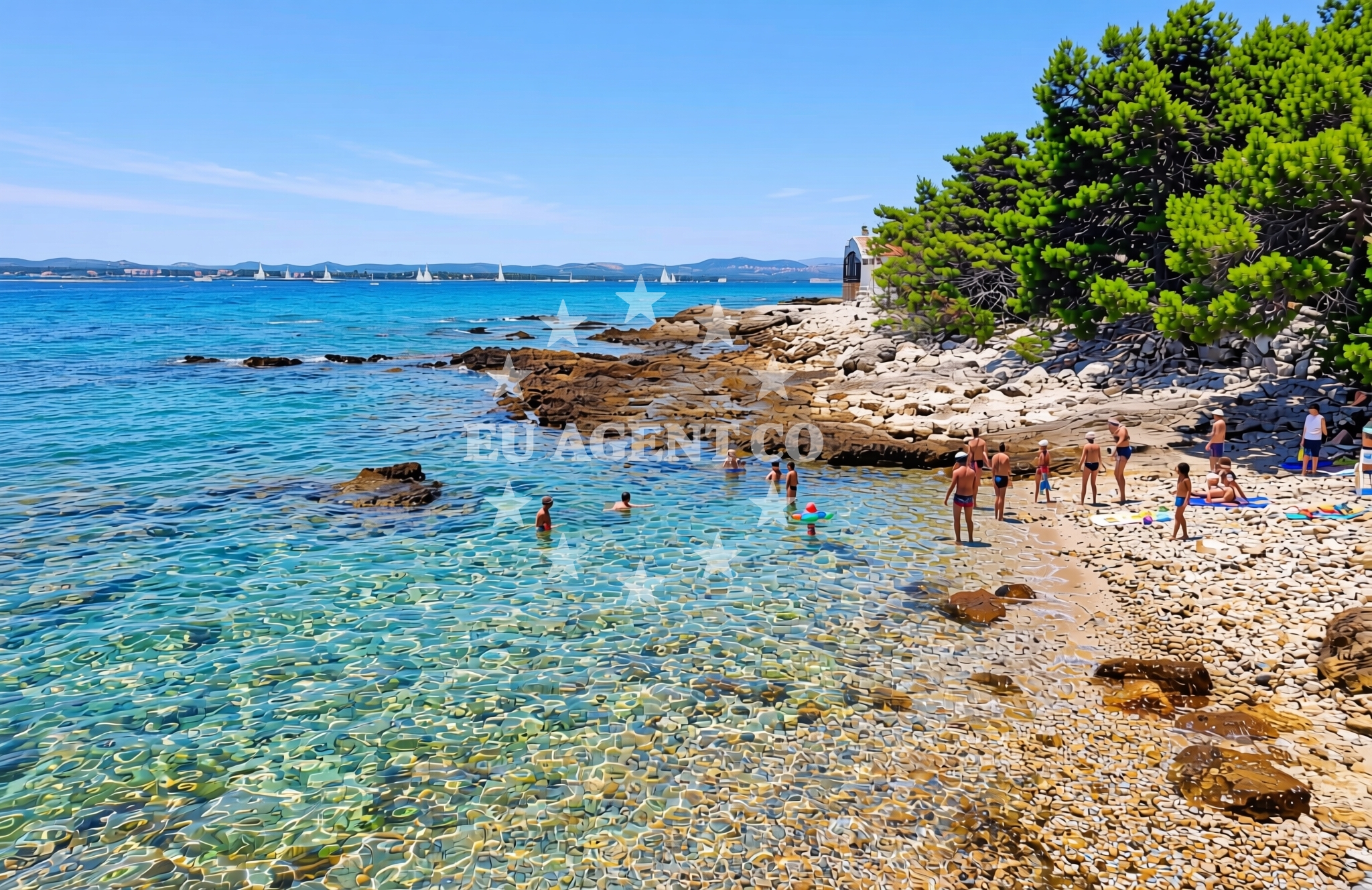Additional view of Kraljica mora, Zlarin (Zlarin) Beach in Kraljica mora
