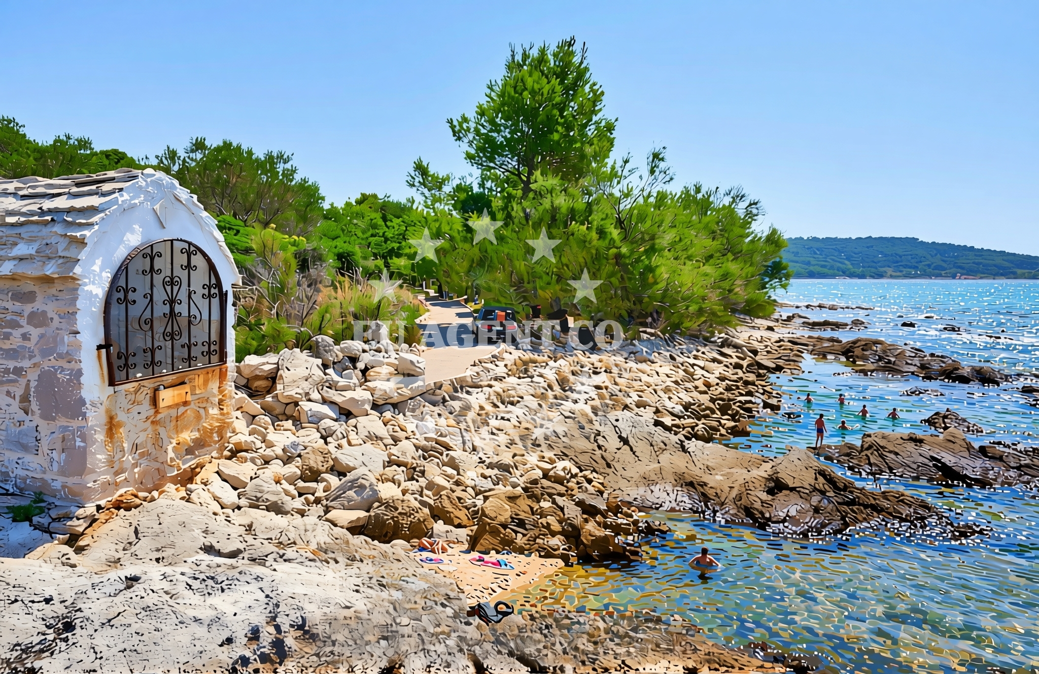 Additional view of Kraljica mora, Zlarin (Zlarin) Beach in Kraljica mora