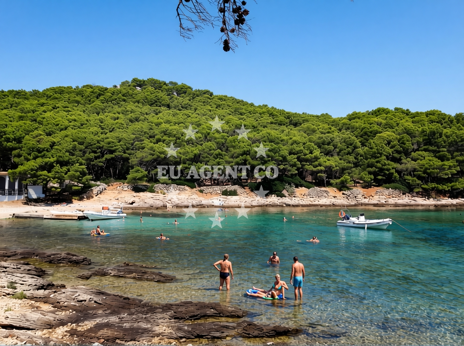 Shoreline and swimming area at Kranje Beach, Vrgada in Ulica Zdeslava Turića Vila Vesper, Drage