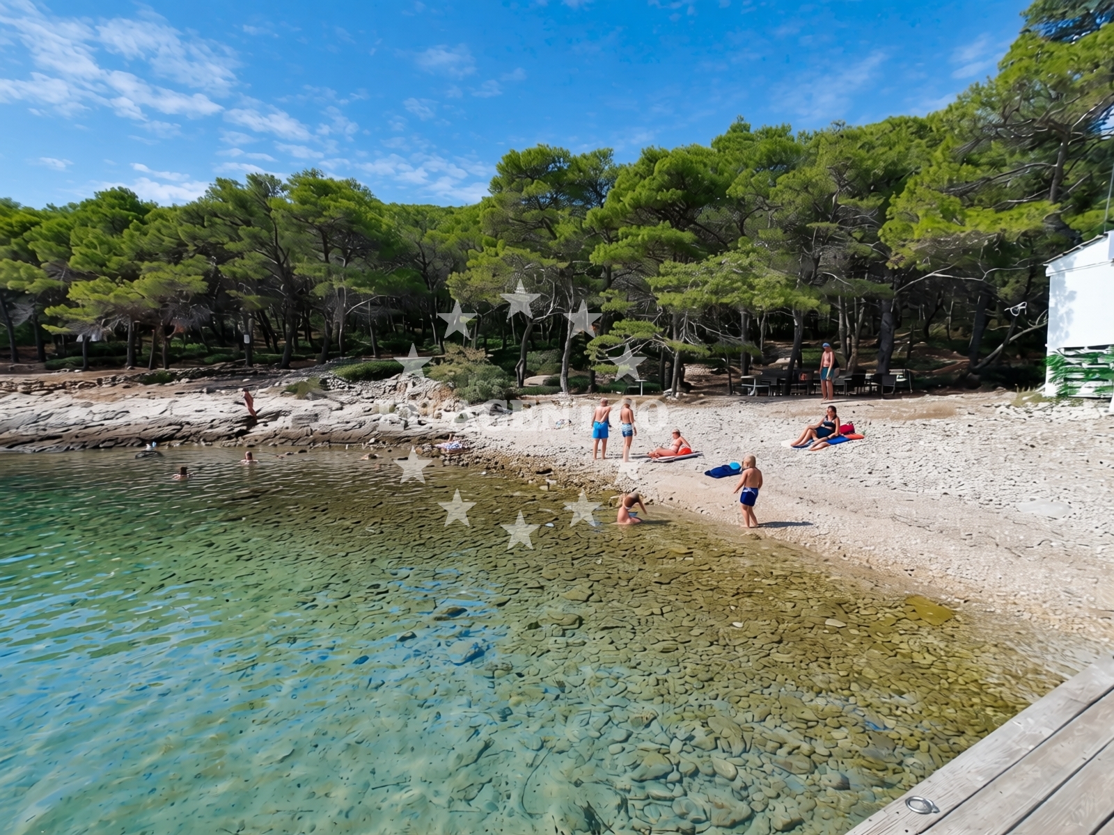 Beach facilities and surroundings at Kranje Beach, Vrgada in Ulica Zdeslava Turića Vila Vesper, Drage