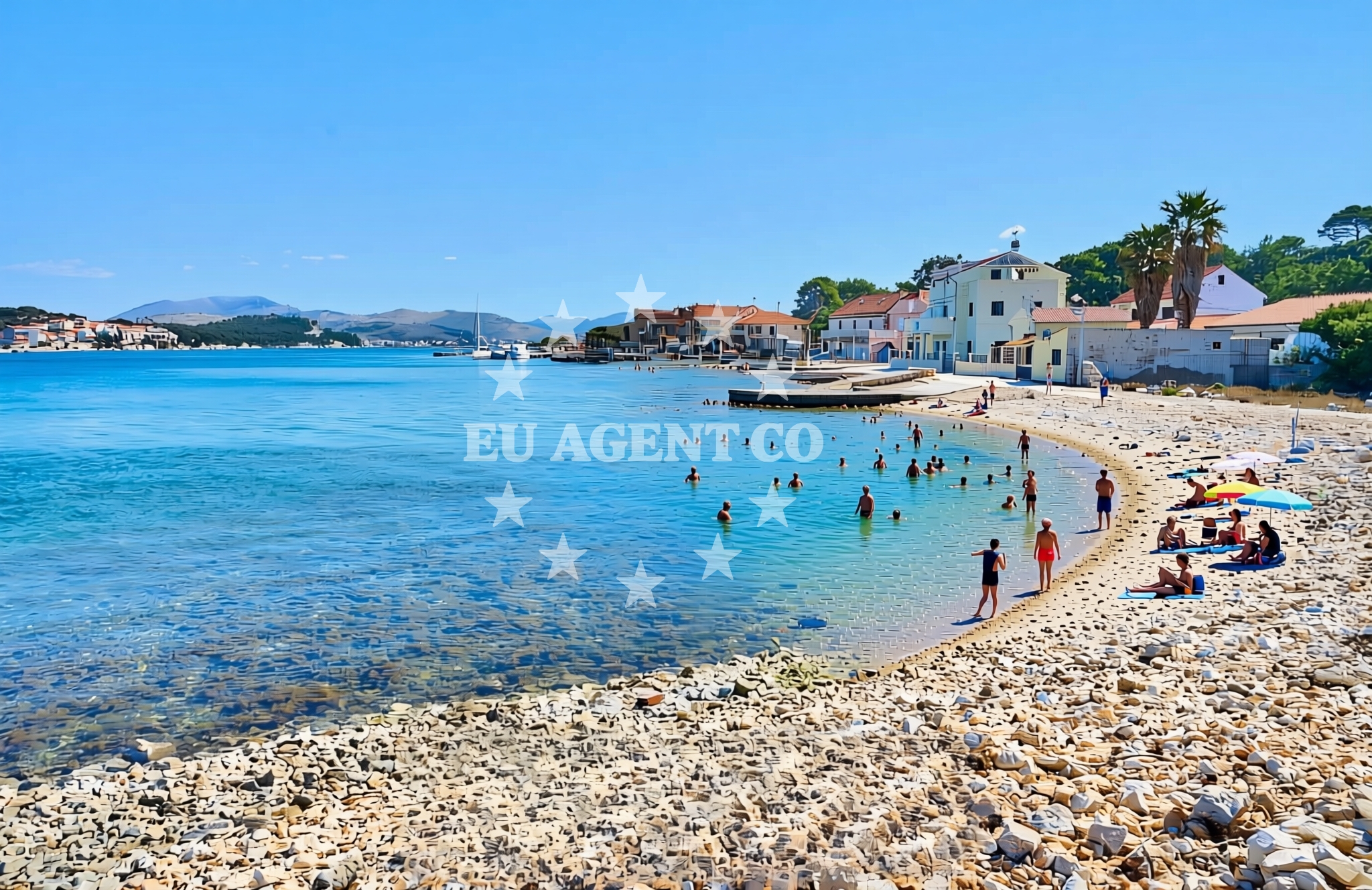 Overview of Krapanj (Krapanj): beaches and coves (6) in Krapanj (Krapanj)