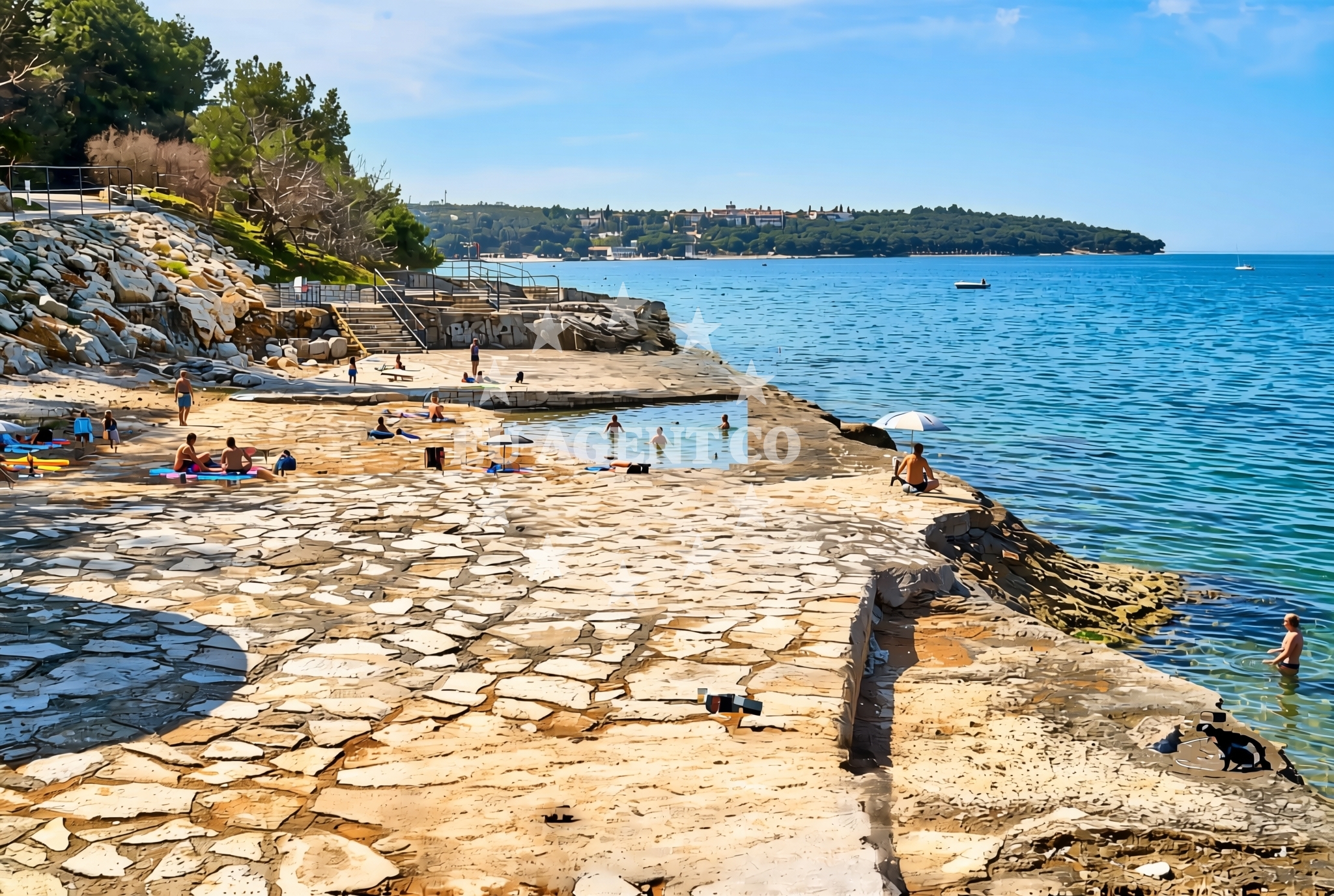 Additional view of Kras, Tar Beach in Kras
