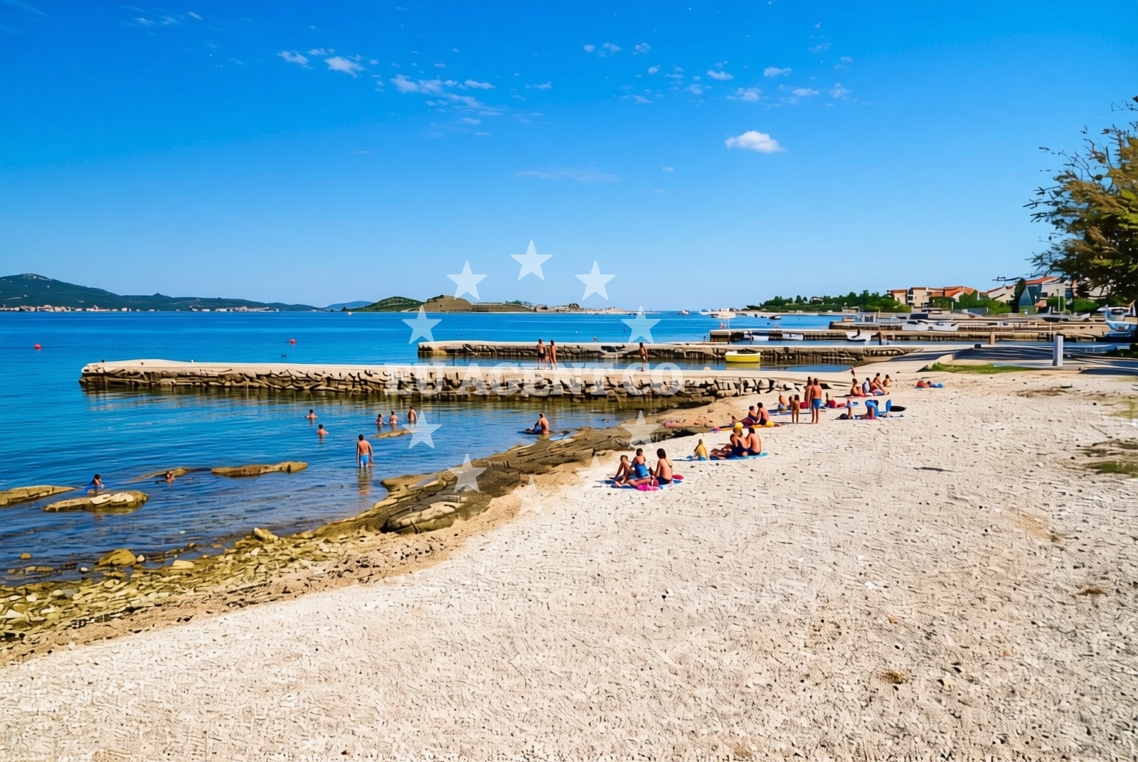 Overview of Krča, Turanj Beach in Krča