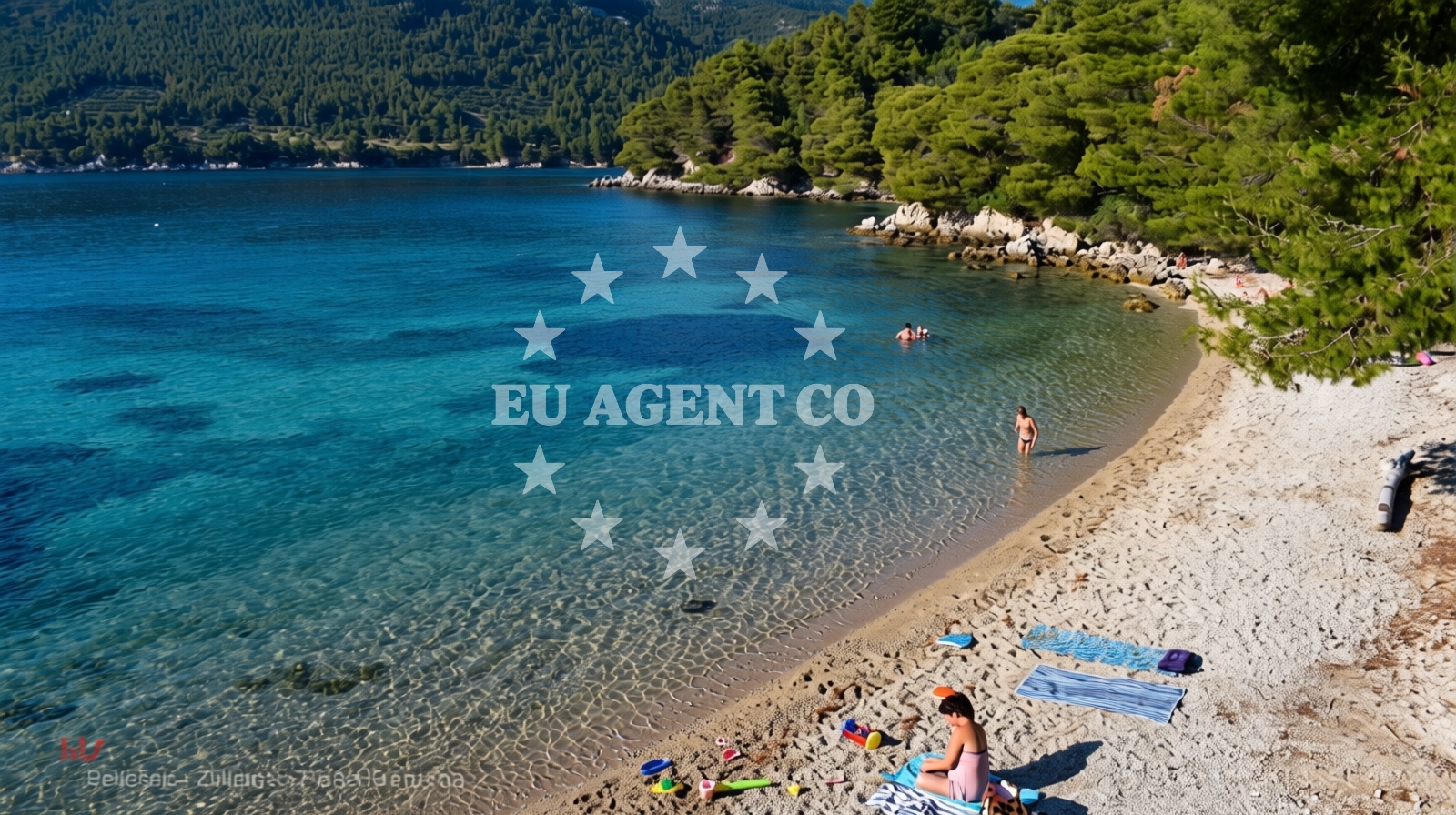 Overview of Kremena beach in , Žuljana